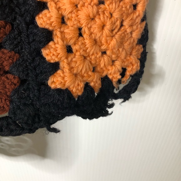 Vintage Granny Square Knitted Afghan Cardigan - Picture 5 of 6